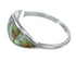 Southwestern Turquoise And Opal Silver Ring Size 6 AX82763